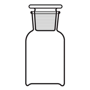 Laboratory Supplies-Bottles, Storage Clear Glass with Glass Slip-In Stopper Narrow Mouth