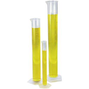 Laboratory Supplies-Cylinders, Measuring  Polypropylene, Graduated Low Form with Round Base and Spout