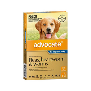 ADVOCATE FLEA CONTROL FOR DOGSOVER 25KG, 6/PACK