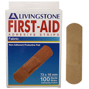 Adhesive Fabric First Aid Strips with Pad