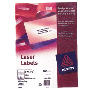 Childcare-Business Supplies Office Supplies Labels, Badges & Cards Copier / Laser Label Sheets Avery Compulaser Labels