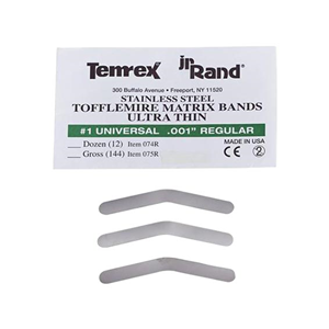 Dental-Matrix Bands & Accessories Matrix Bands Tofflemire Bands Dead Soft (0.001 inch), Adult
