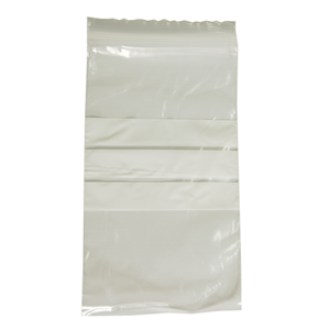 Livingstone Resealable Zip Lock Bag, 90 x 160 mm, 50 microns Thick, with 3 White Panels, Recyclable Plastic, Clear, 1000