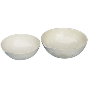 Laboratory Consumables-Evaporating Basins Porcelain, Round Bottom with Spout