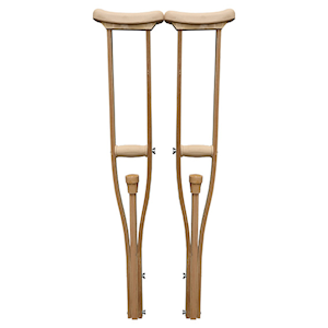 Rehabilitation-Walking Aids Crutches Under Arm Wooden