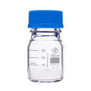 Laboratory Supplies-Bottles, Reagent Borosilicate Glass, Graduated with Screw Cap & Pouring Ring Clear