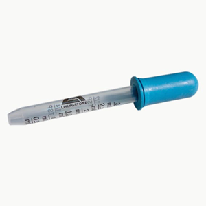 LIVINGSTONE PLASTIC DROPPER, 3ML, GRADUATED, BLUE TEAT, EACH