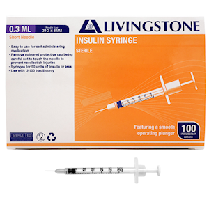 Livingstone Insulin Syringes with Needle