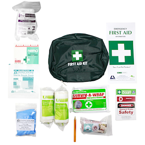 First Aid Kits-Snake Bite Kit 170mm(w) x 110mm (h) x 60mm (d) Nylon Belt Bag