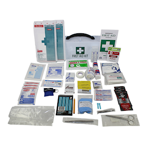 COMPREHENSIVE TRAVEL FIRSTAID KIT COMPLETE SET IN METAL CASE