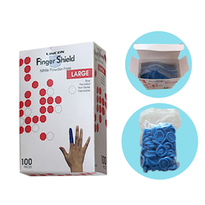 FINGER COTS, NITRILE, POWDER FREE, LARGE