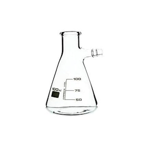 Glassware-Flasks Buchner Filter Flasks Borosilicate Glass with Plastic Side Hose