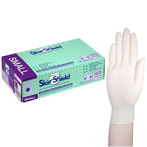Universal Skin Shield Latex Examination Gloves Powder Free