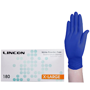 Lincon Nitrile Examination Gloves Powder Free