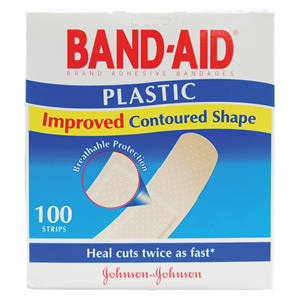 JOHNSON AND JOHNSON BAND-AID ADHESIVE STRIPS, 100/BOX