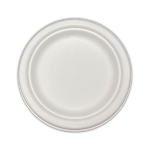 RECYCLABLE PLASTIC PLATE, 10 INCHES OR 255MM, WHITE, 500/CTN