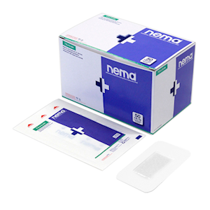 Out of Date, Nema Aqua Transparent Island Film Dressing, with Non-Adherent Pad, 7.5 x 5cm, Waterproof, 50 per Box