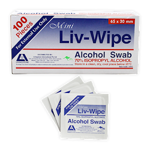 Liv-Wipe Mini Alcohol Swabs