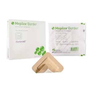 MEPILEX BORDER SILICONE FOAM DRES 10X10CM SELFADHERENT 10/BX