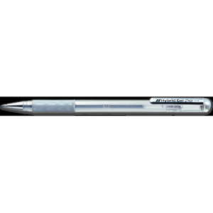 PENTEL HYBRID ROLLER SILVER PEN 12/BX