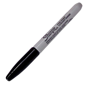 SHARPIE S3001 PERMANENT MARKER FINE POINT 1MM BLACK EACH