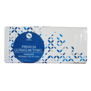 SOFEEL PREM MULTIFOLD PAPER TOWEL 2-PLY, 24X24CM, 20PCKS/CTN