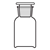 Laboratory Supplies-Bottles, Storage Clear Glass with Glass Slip-In Stopper Narrow Mouth