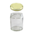 Cospak Clear Glass Jar with 63mm Twist Neck, with Gold Metal Cap, 190mL